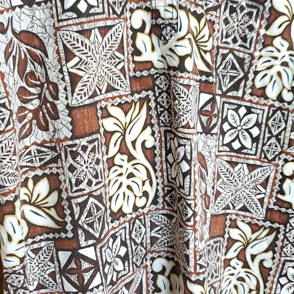 🐞Makapuu Hawiian Shirt Short Sleeve Pullover w Buttons Size L - Picture 6 of 7